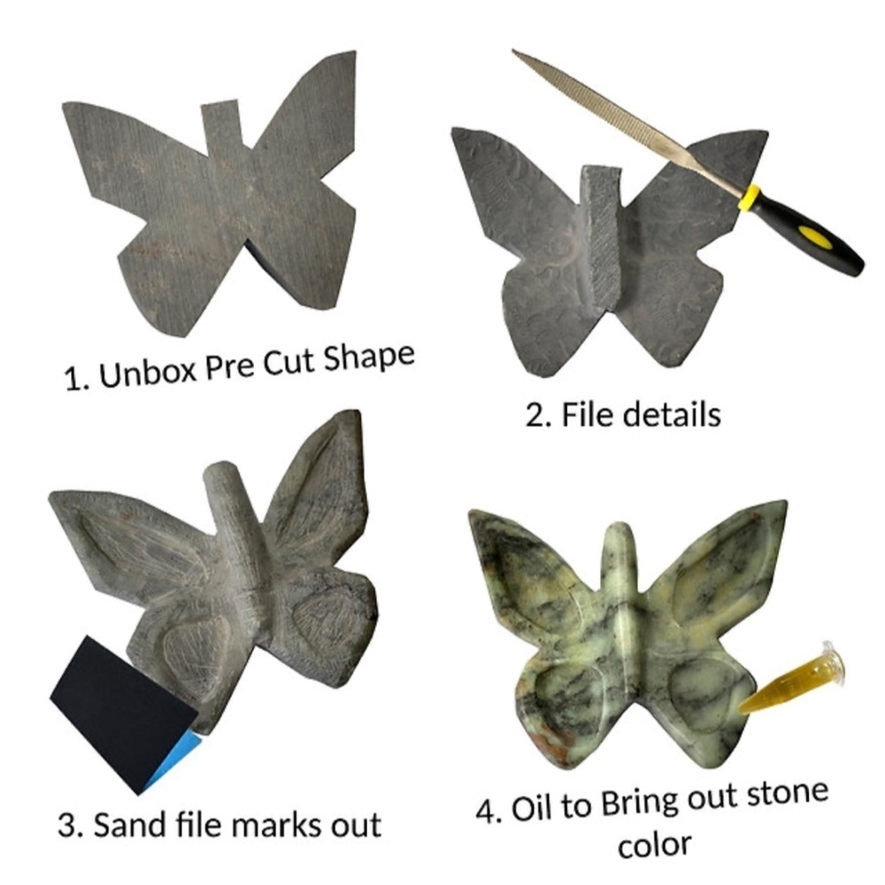 Soapstone Carving Kit - Loon Rubble Road DIY CRAFT GIFT valentines - Picture 4 of 6